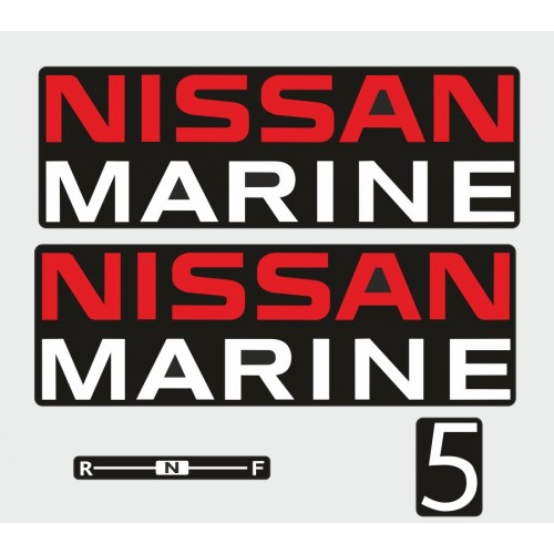 Наклейки на лодочный мотор Nissan Marine 5